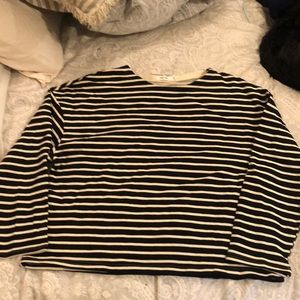 Black and white striped sweatshirt